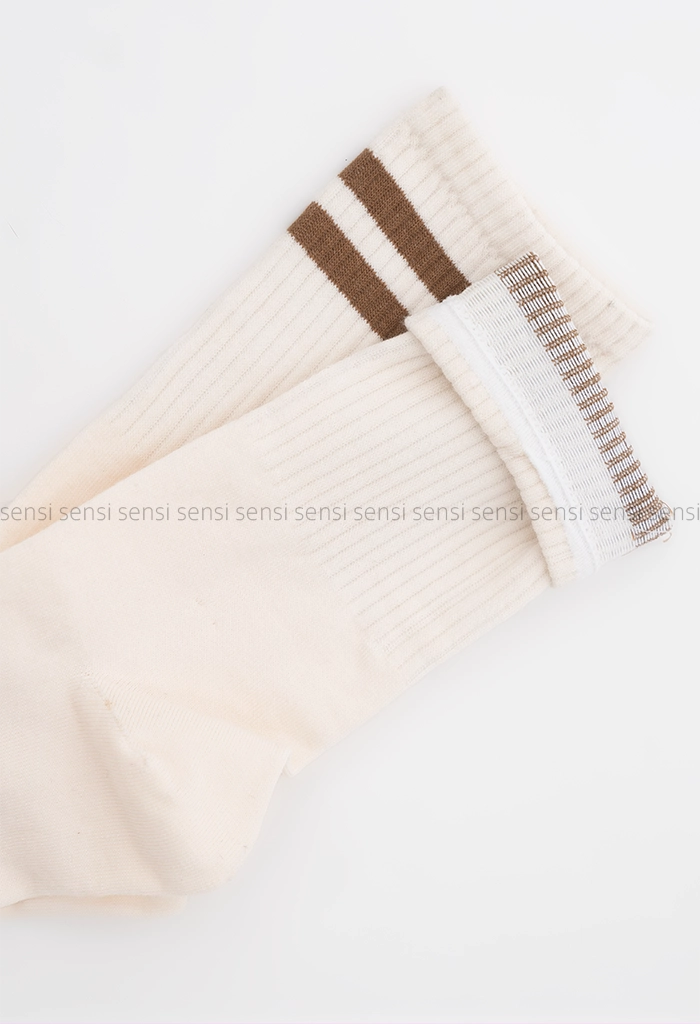 جوراب نیم ساق 2خط کد1005215